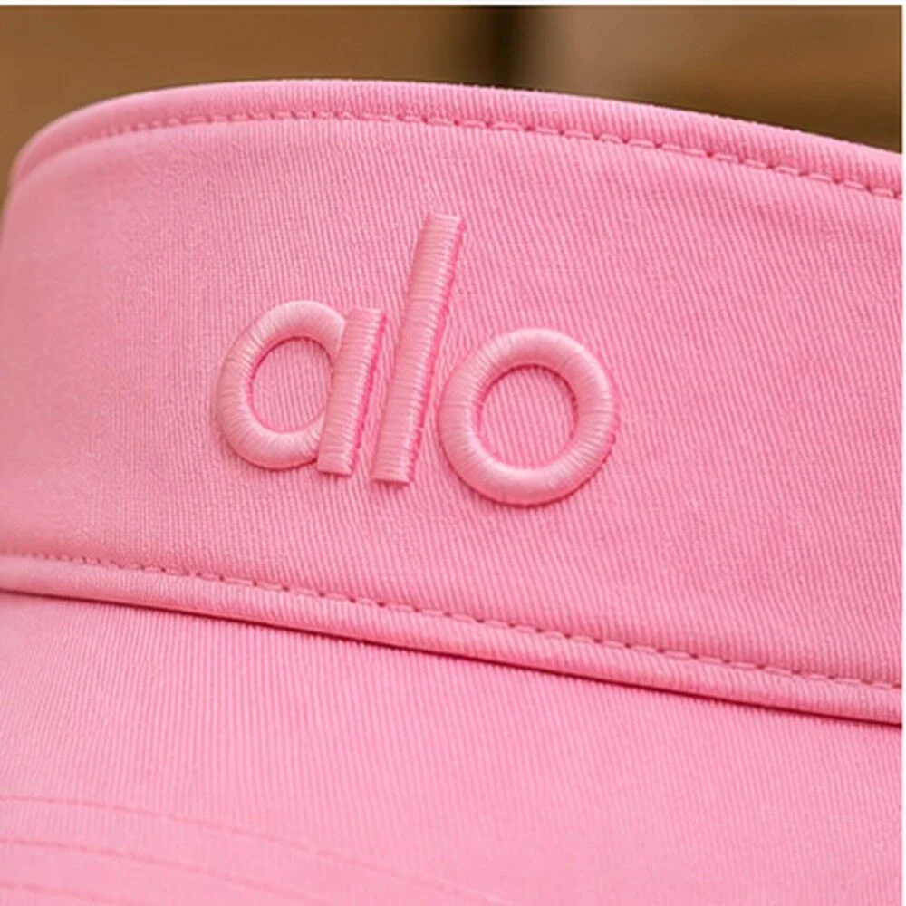 ALO Yoga Pink Workout Open Top Visor Hat Sporty